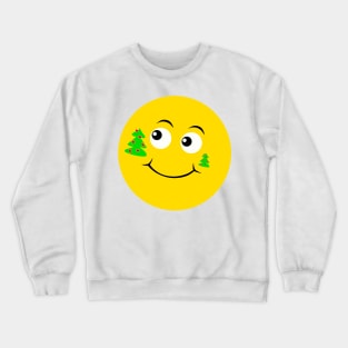 Emoticon - christmas trees Crewneck Sweatshirt